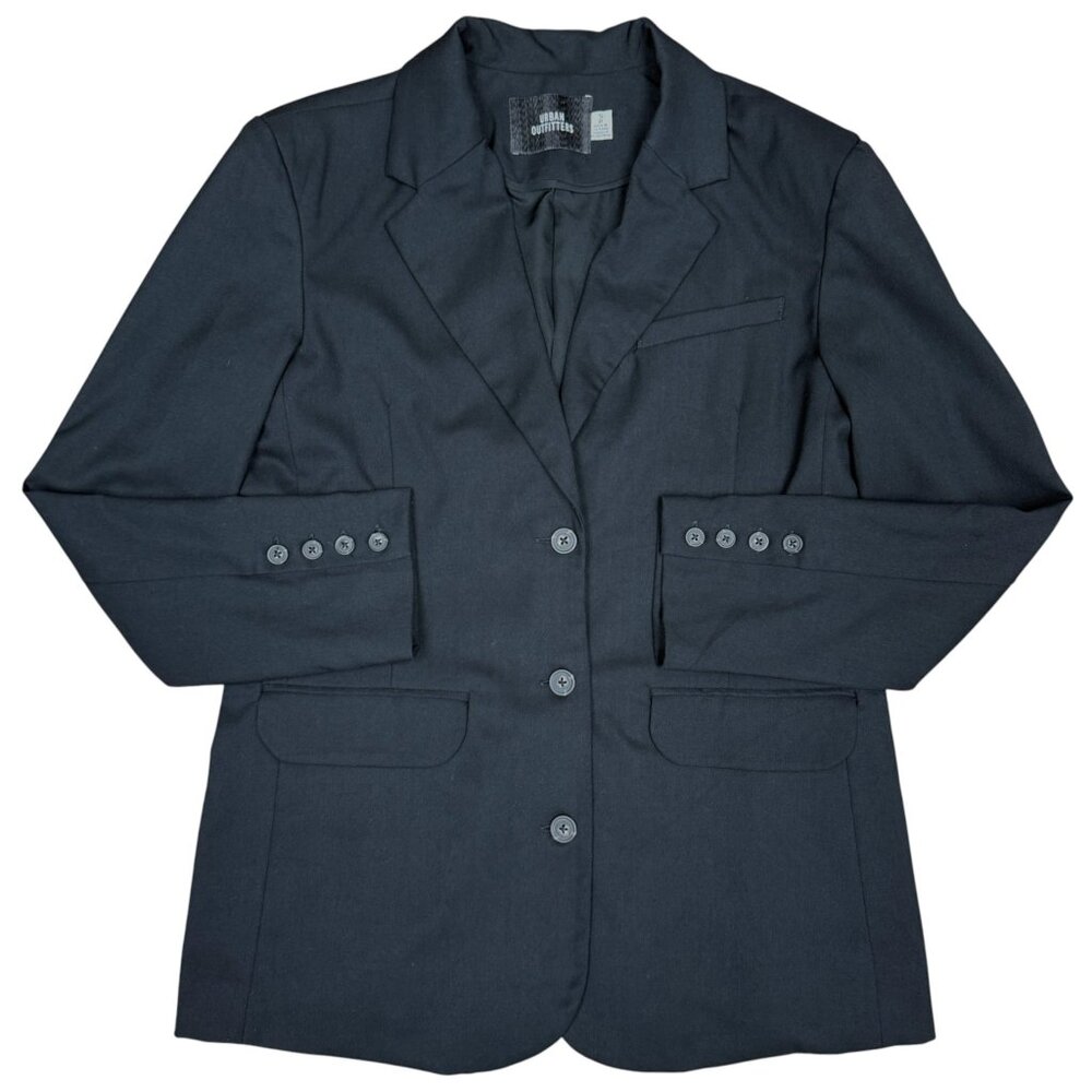 EUC Women's URBAN OUTFITTERS Three-Button Oversized Blazer Black‎ | Size S